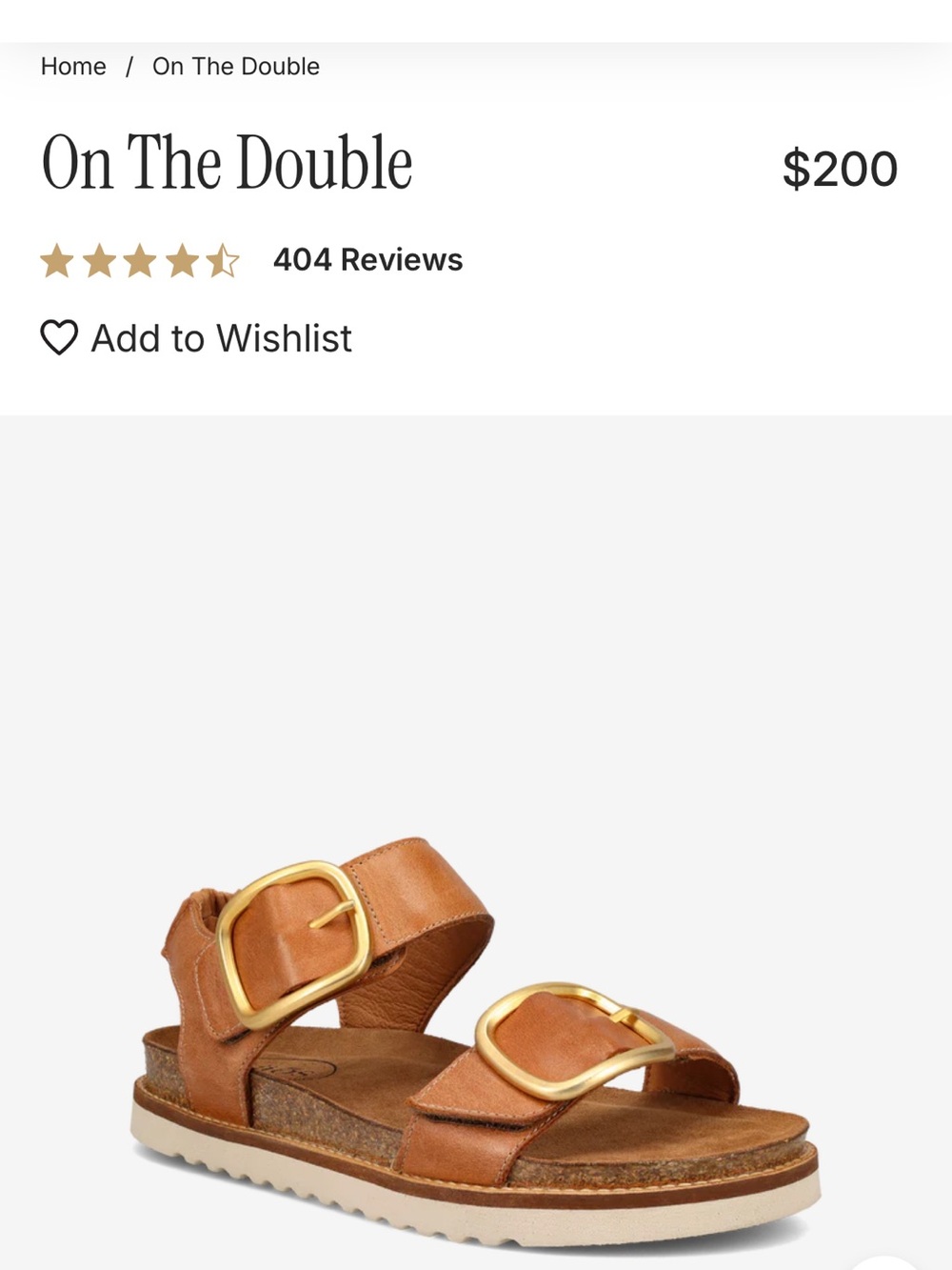 Taos On the Double Brown Leather Sandals with Gold Buckles, Caramel Color